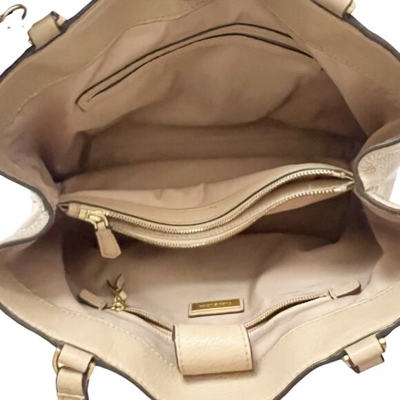 Tory Burch McGraw Devon Sand Nude Leather Purse - Picture 4 of 10